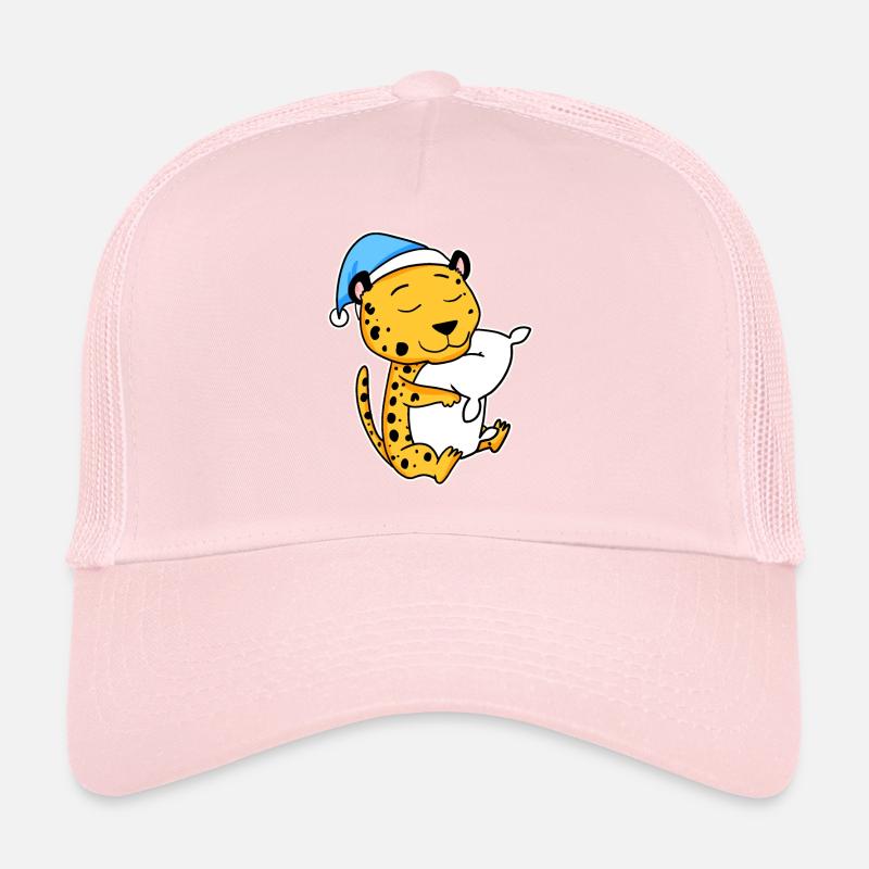 Guépard avec oreiller et bonnet de nuit Casquette trucker 