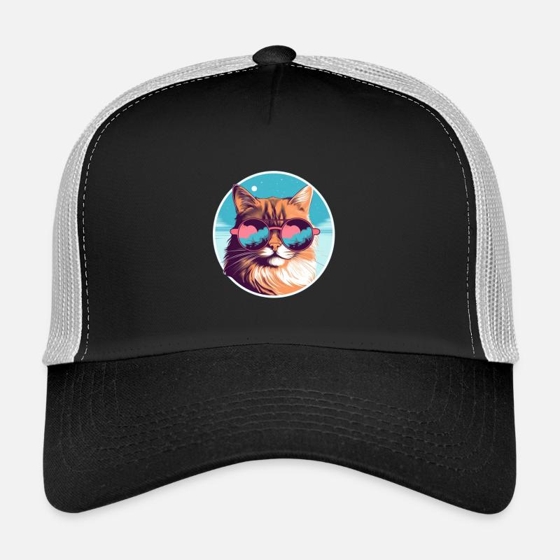 Sun-Purred Kitty Gleam Trucker Cap