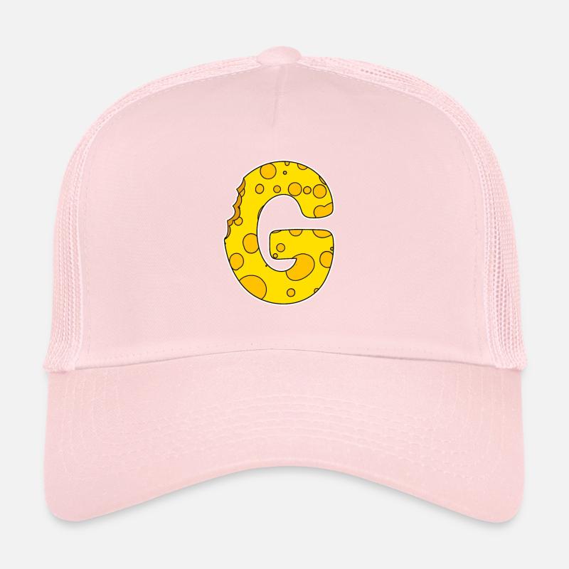 Lettre G - Lettre initiale G - Motif Fromage Casquette trucker 