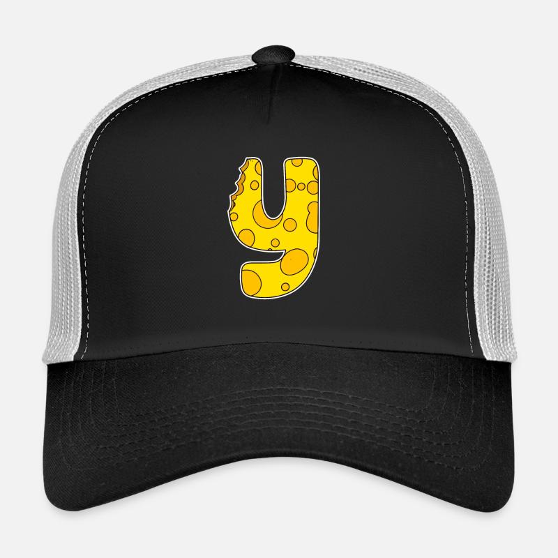 Lettre Y - Lettre initiale Y - Motif fromage Casquette trucker 