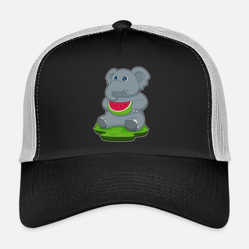 Elephant Watermelon Trucker Cap