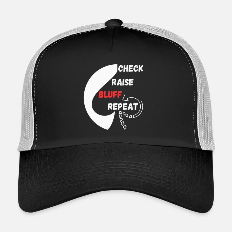 Repeat Poker "Chess, Raise, Bluff, Repeat" Trucker Cap