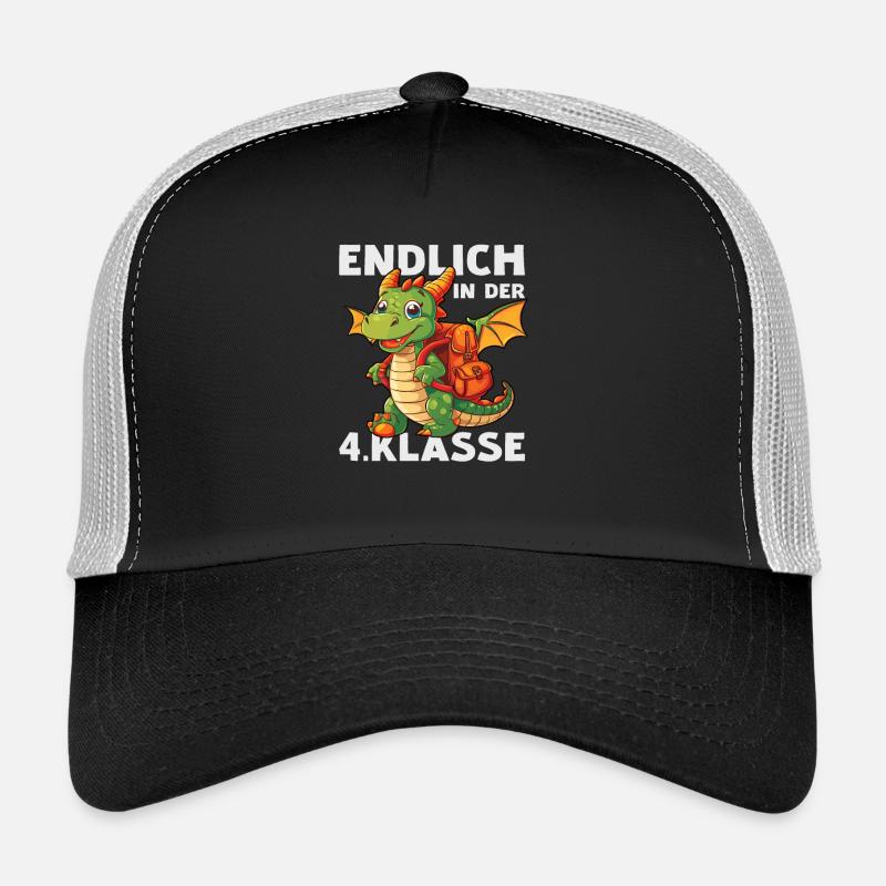 Drache 4 Klasse Schüler Schule Drachen Spruch Trucker Cap