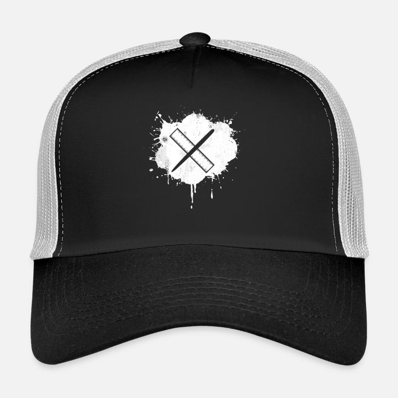 Stift Lineal - Trucker Cap - Schwarz/Steingrau