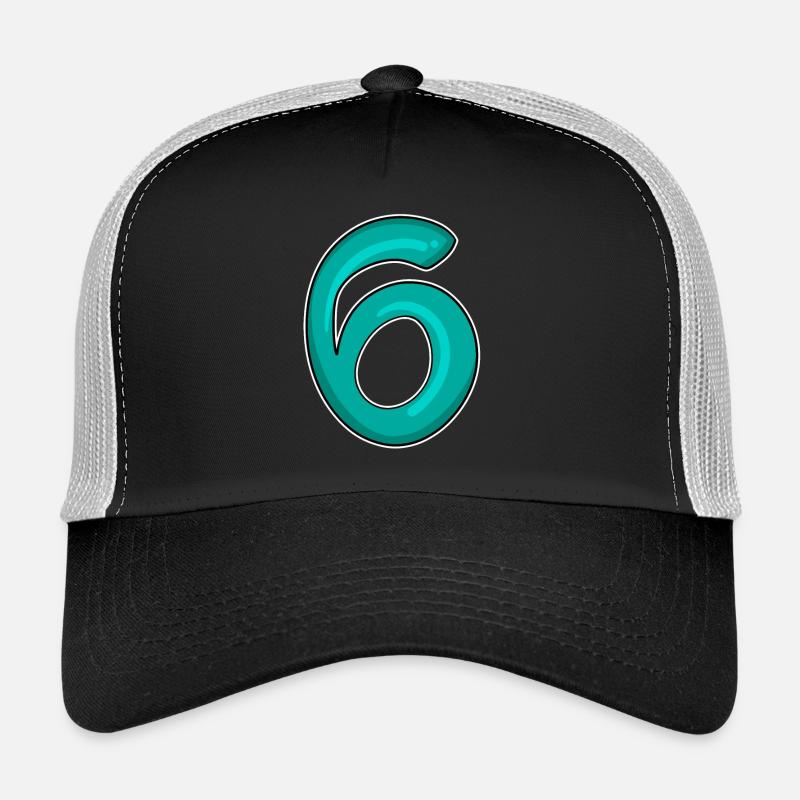 6 - Trucker Cap - Schwarz/Steingrau