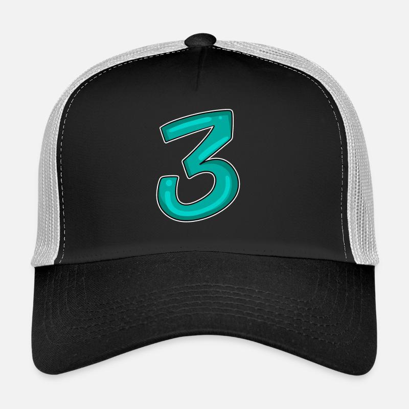 3 - Three - Third Trucker Cap