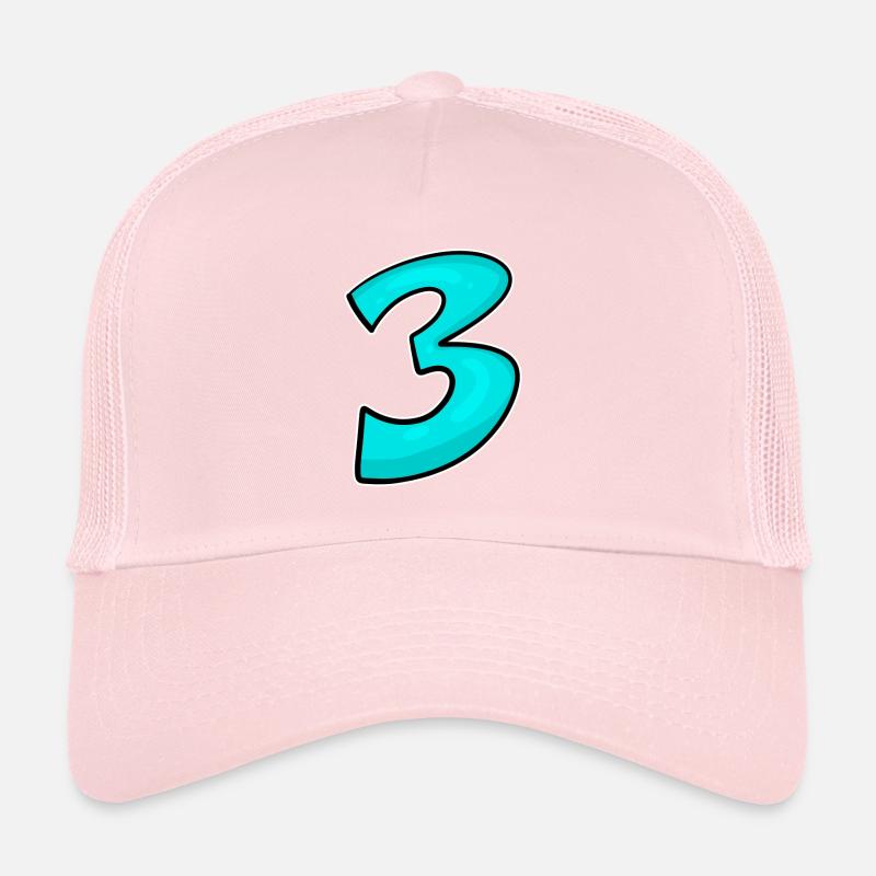 Drei - 3 - Nummer 3 - Zahl 3 Trucker Cap
