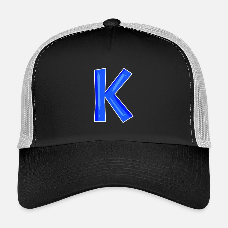 Lettre K - Lettre initiale K Casquette trucker 