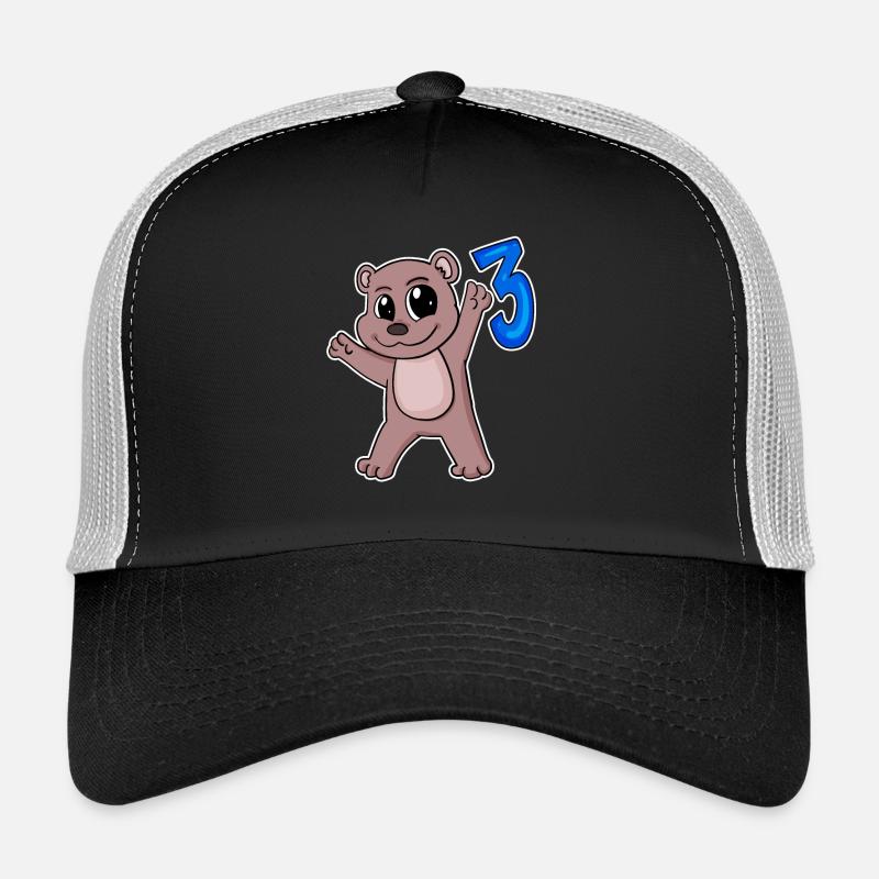 Ours motif 3e anniversaire - Trois ans Casquette trucker 