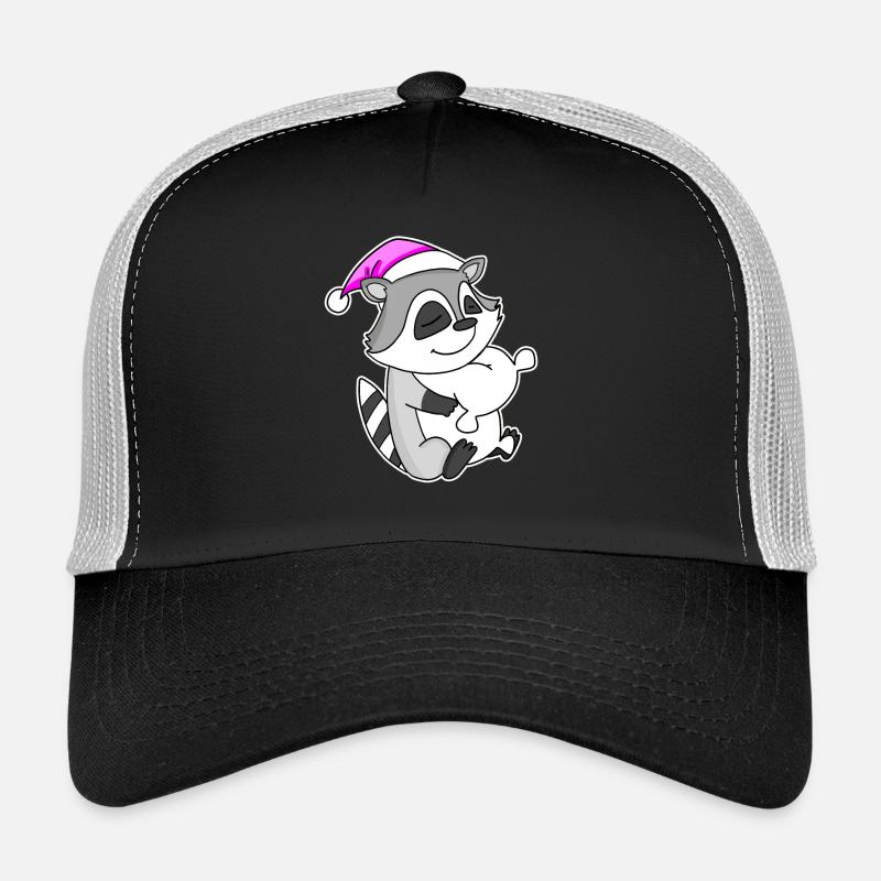 Waschbär Müde Ausschlafen Schlafen Mädchen Trucker Cap