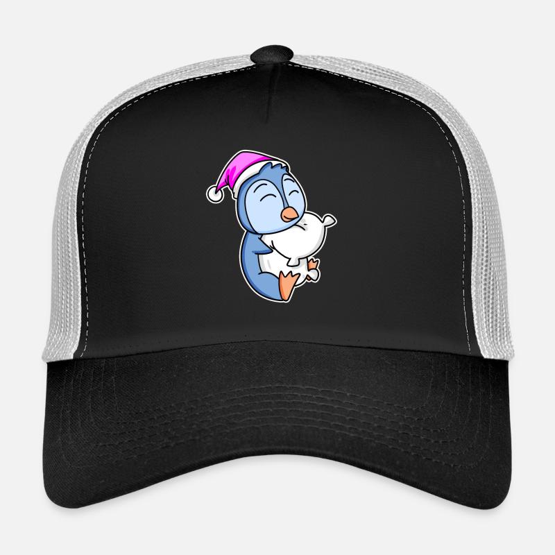 Pinguin Müde Ausschlafen Schlafen Mädchen Trucker Cap