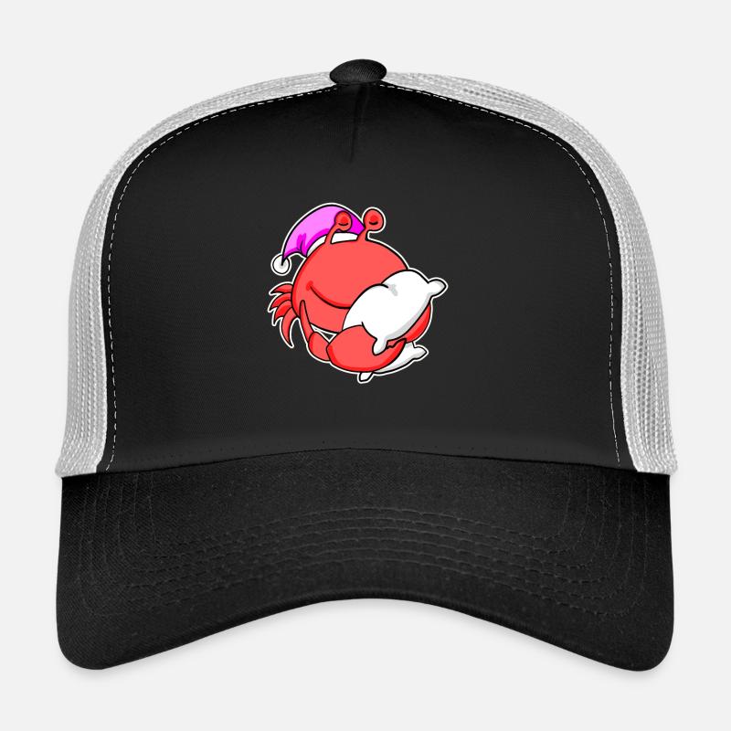 Krabbe Müde Ausschlafen Schlafen Mädchen Trucker Cap