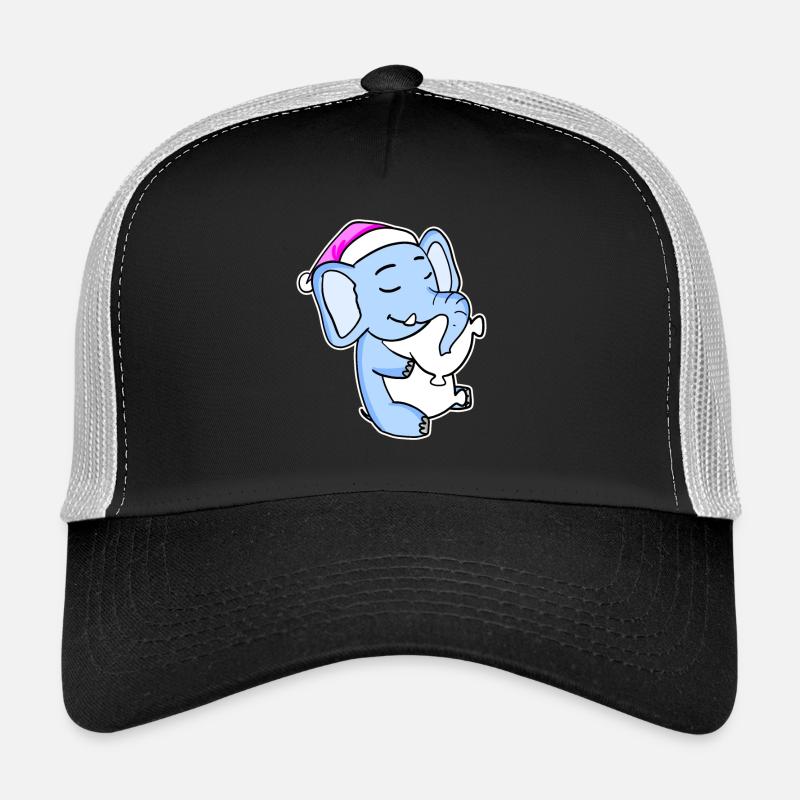 Elephant Tired Sleeping Sleeping Girl Trucker Cap