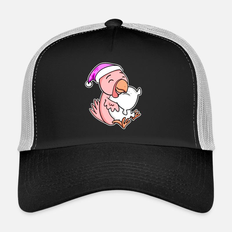 Huhn Müde Ausschlafen Schlafen Mädchen - Trucker Cap - Schwarz/Steingrau