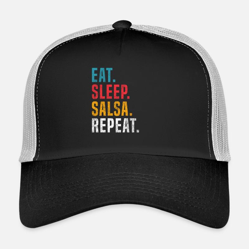 Eat Sleep Salsa Repeat für Salsa Tänzer Trucker Cap