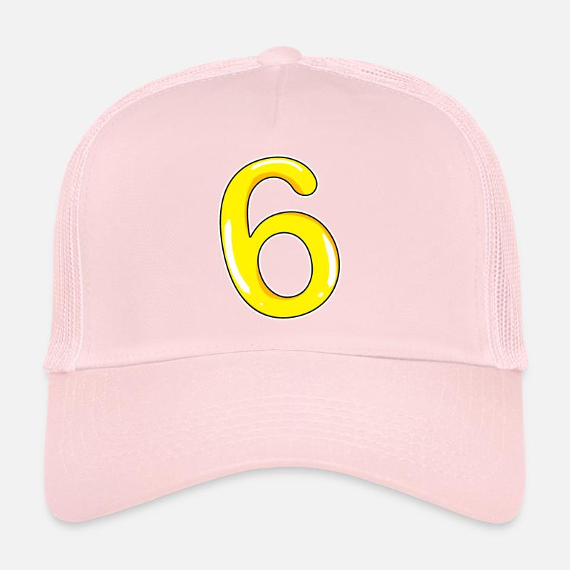 Numéro 6 Numéro jaune Casquette trucker 