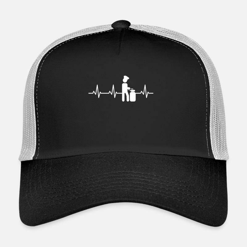 Kochen Strichmännchen Herzschlag Trucker Cap