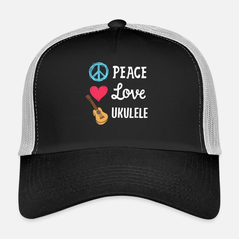 Ukulele Ukulele-Spieler - Trucker Cap - Schwarz/Steingrau