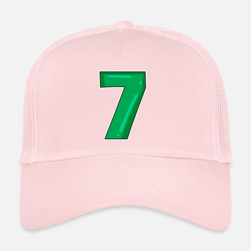 7 Numéro vert Casquette trucker 