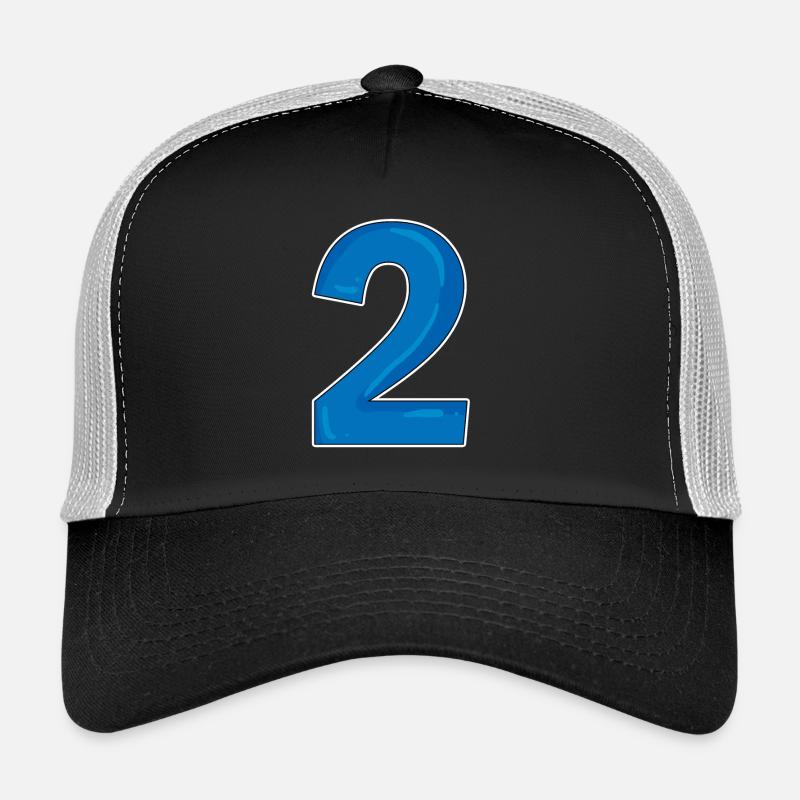 Zwei - 2 - Nummer Zahl Trucker Cap