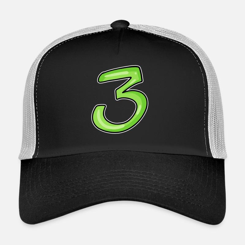 Drei - 3 - Nummer 3 - Zahl 3 Trucker Cap