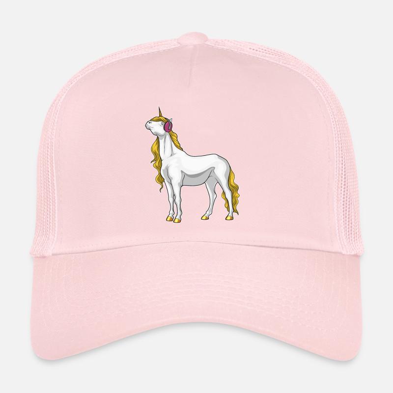 Einhorn Kopfhörer Musik Trucker Cap
