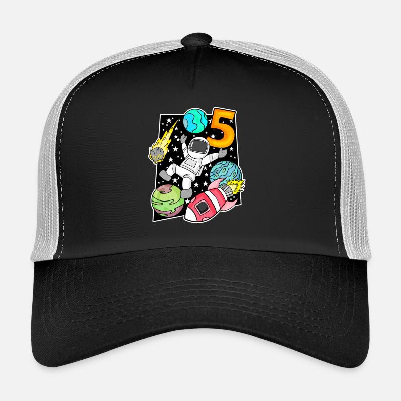 5e anniversaire Boy Astronaut Rocket Casquette trucker 