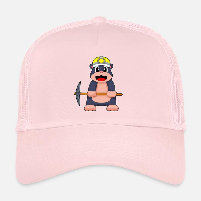 Maulwurf Bergarbeiter Spitzhacke Bergbau Trucker Cap