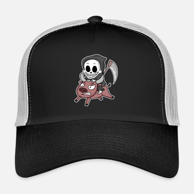 Motif de la vache de la faucheuse Casquette trucker 