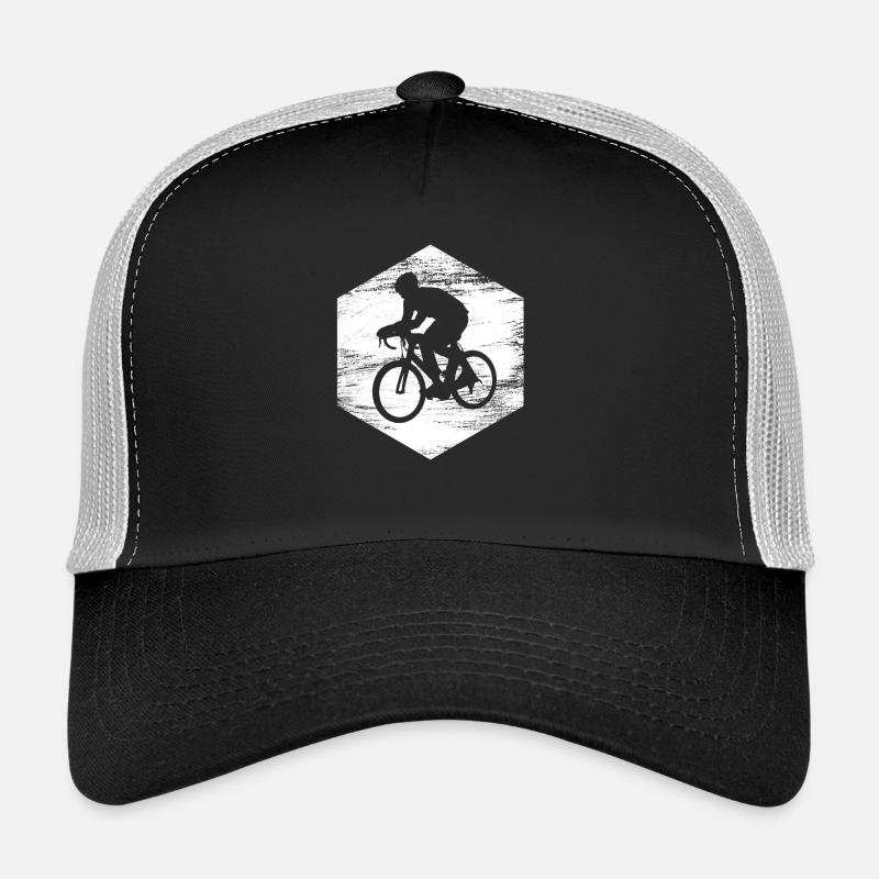 Cyclist Drawing Trucker Cap