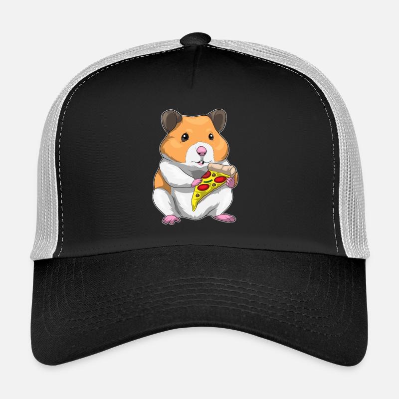 Hamster Pizza - Casquette trucker  - noir/gris pierre