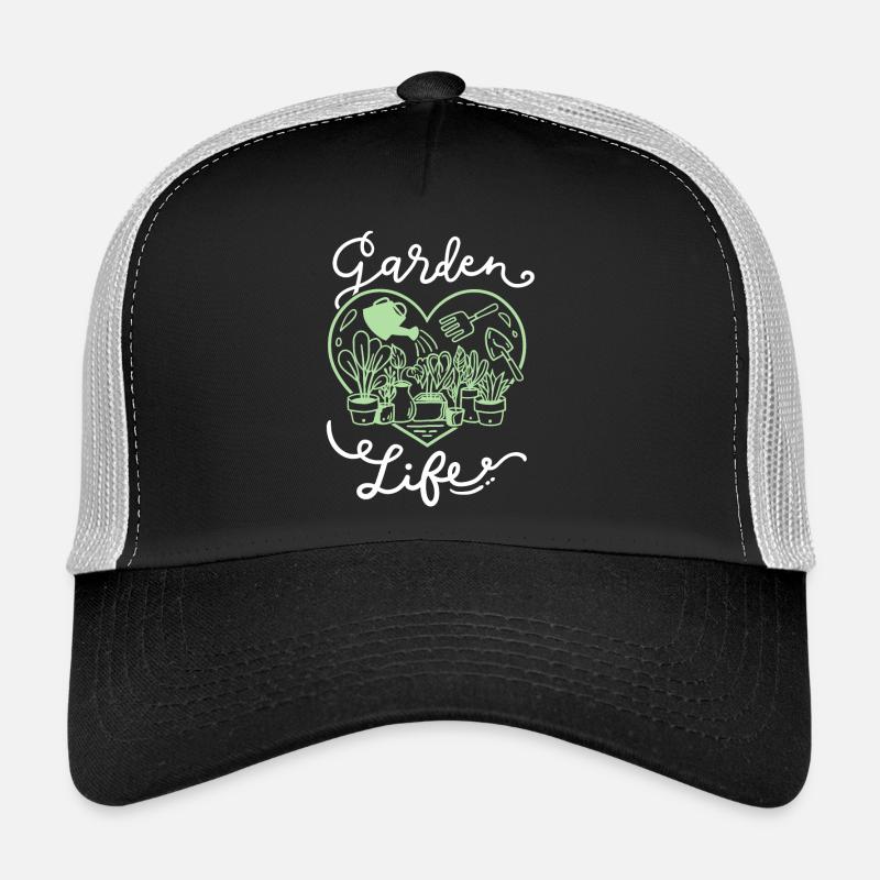 Garten Gartenarbeit - Trucker Cap - Schwarz/Steingrau
