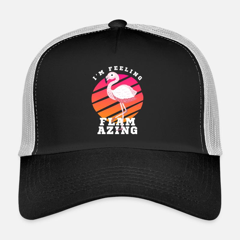 Flamingo Sunset Retro Funny Quote Trucker Cap