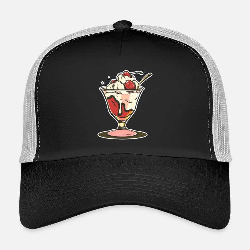 Ice cream sundae Drawing Trucker Cap