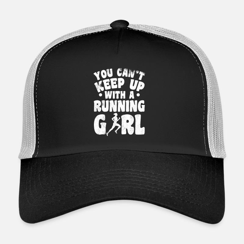 Laufendes Mädchen - Trucker Cap - Schwarz/Steingrau