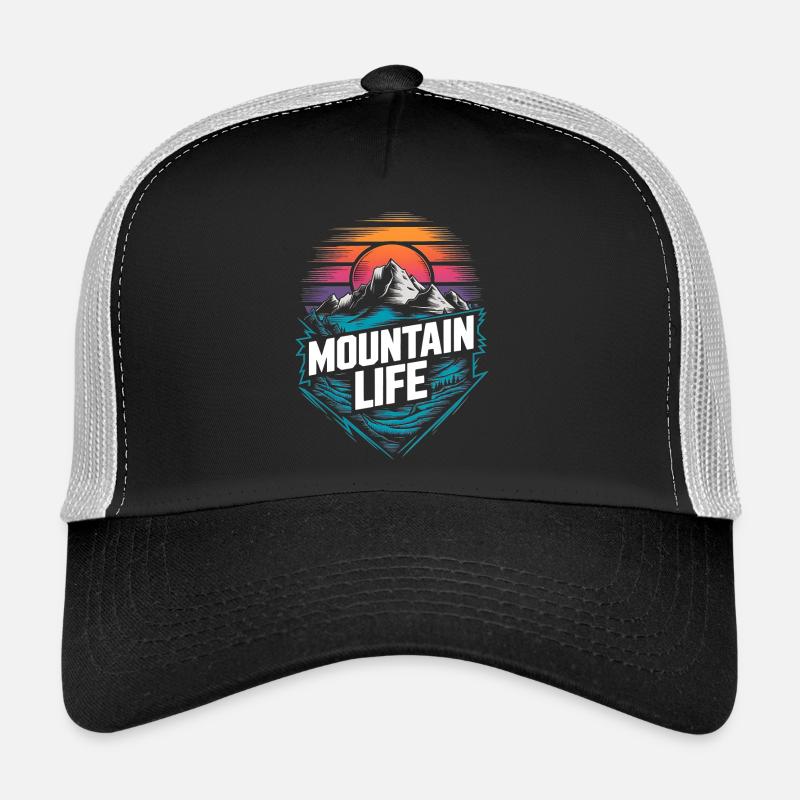 Energetic Mountains and Sunset Trucker Cap