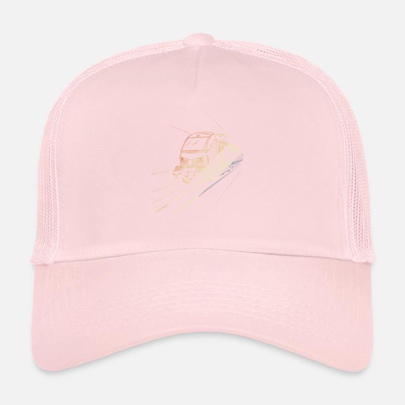 Train Sketch 90s Look Trucker Cap