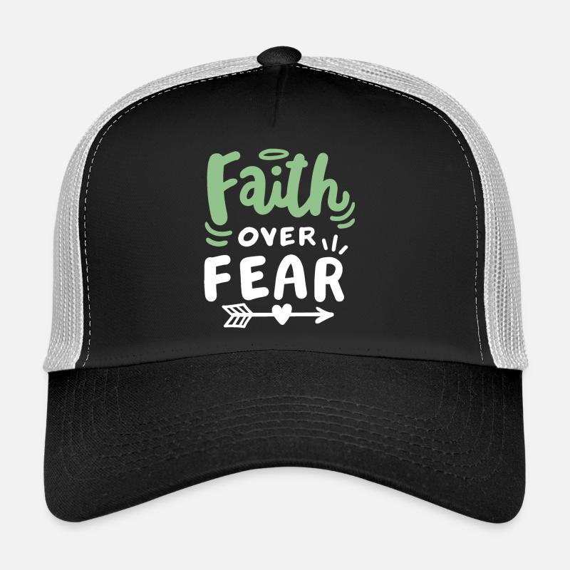 Christlicher Glaube Bibel Zitat - Trucker Cap - Schwarz/Steingrau