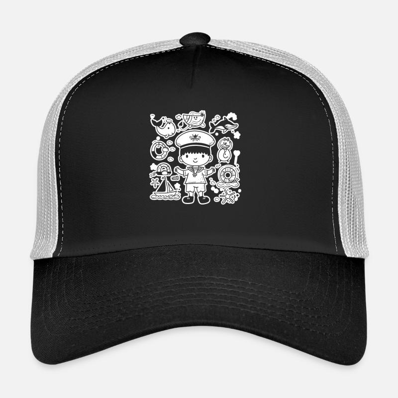 Little Sailor Comic Look Trucker Cap
