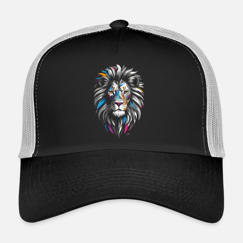 Lion Geometric Colors Trucker Cap