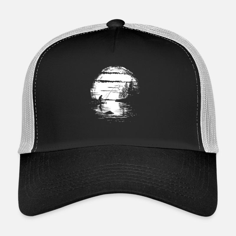 Angeln - Trucker Cap - Schwarz/Steingrau
