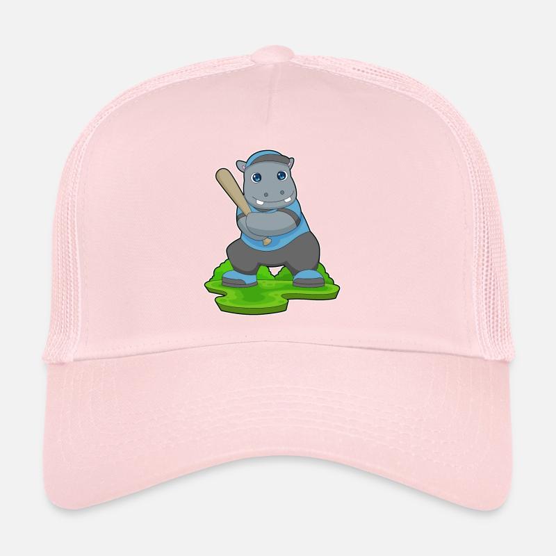 Hippopotamus Baseball Baseball Bat Trucker Cap