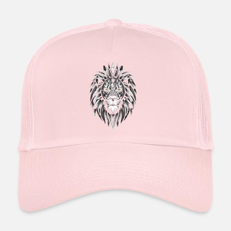 Lion black and white symbol Trucker Cap