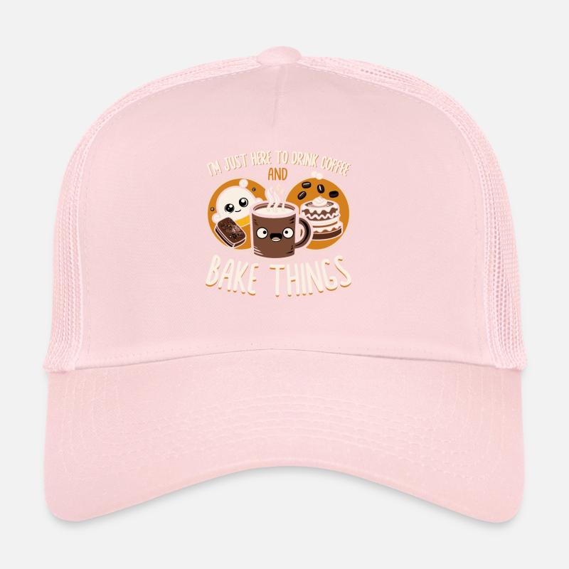 Coffee and Baking Saying Illustration Trucker Cap