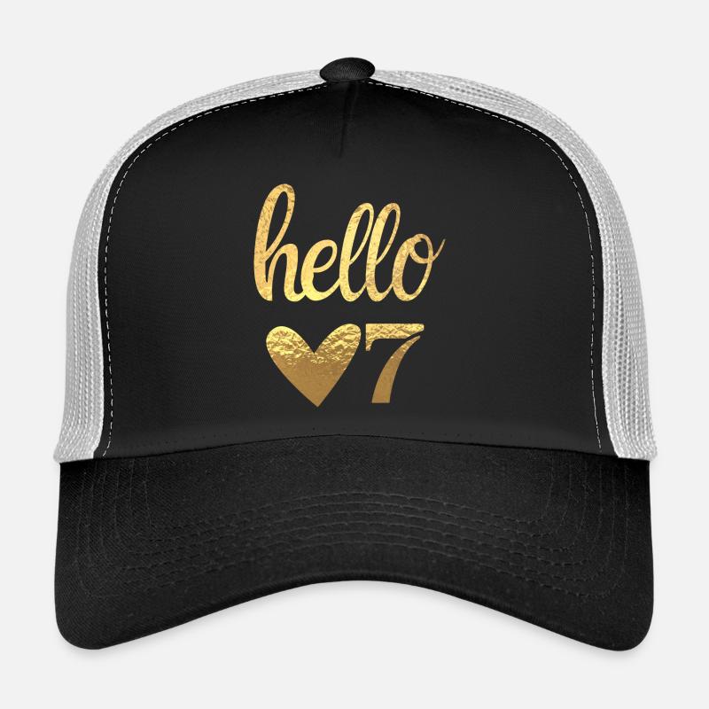 Hello 7 Gold Trucker Cap