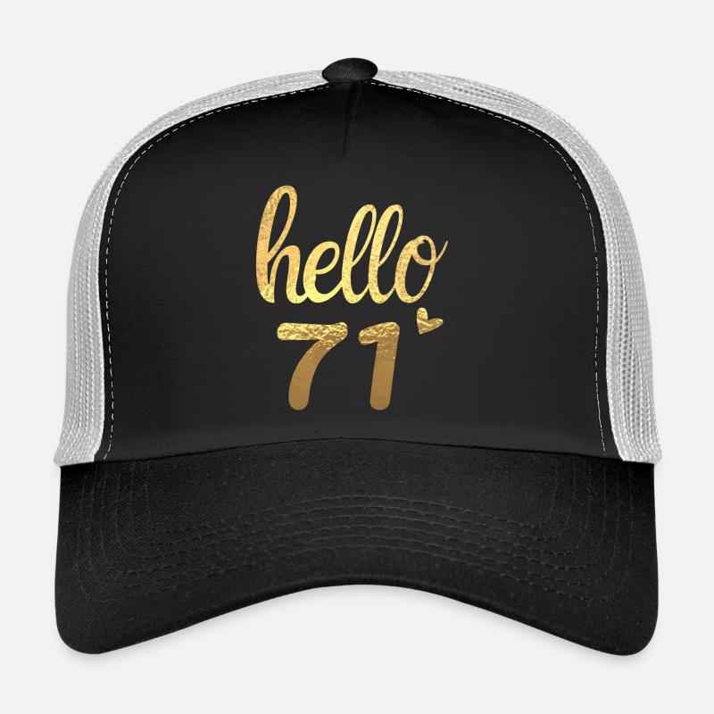 Hello 71 doré Casquette trucker 