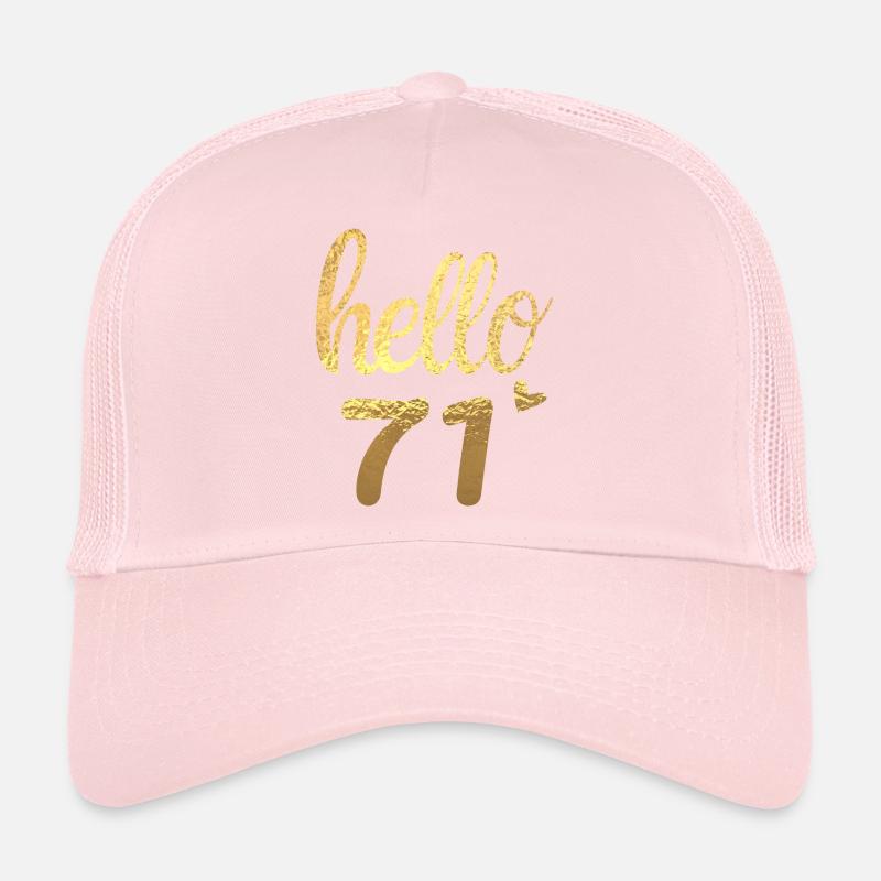 Hello 71 doré Casquette trucker 