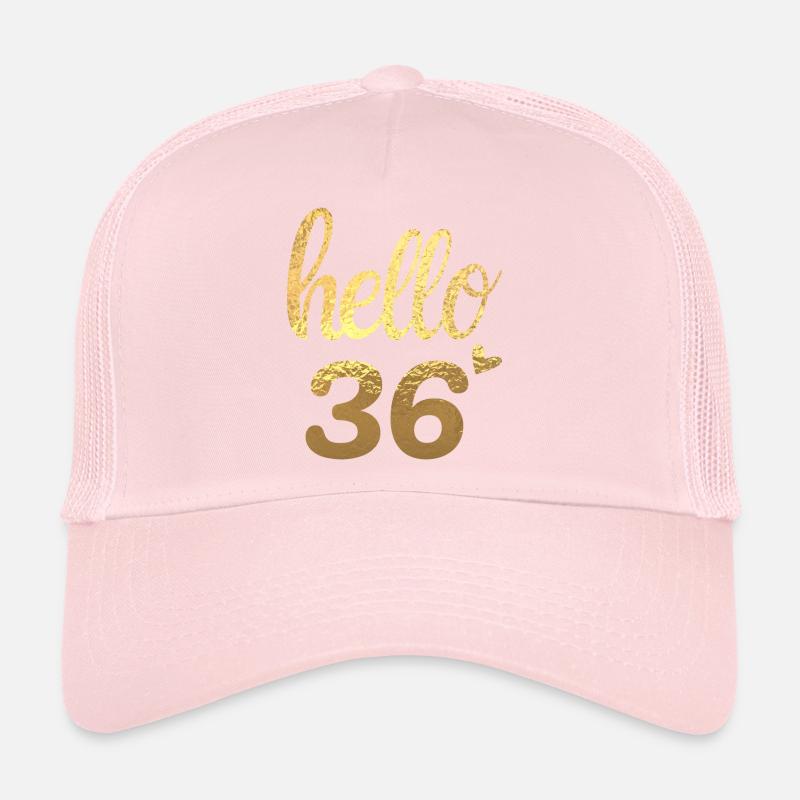 Hello 36 doré Casquette trucker 