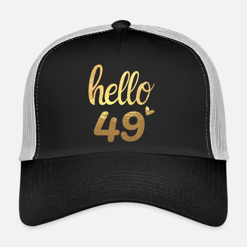 Hello 49 gold Trucker Cap