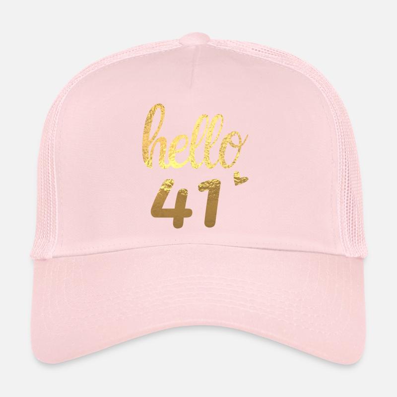 Hello 41 doré Casquette trucker 